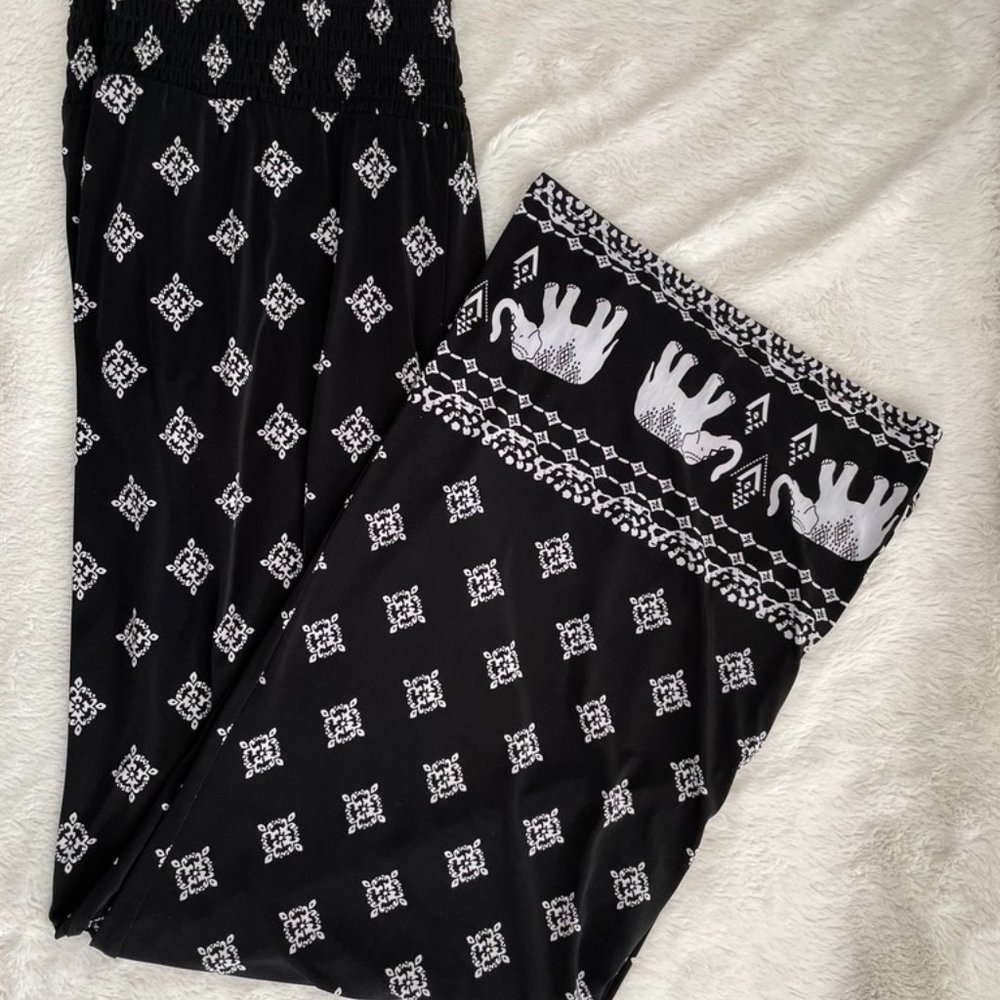 INC Intl Concepts Black Wide Leg Pants